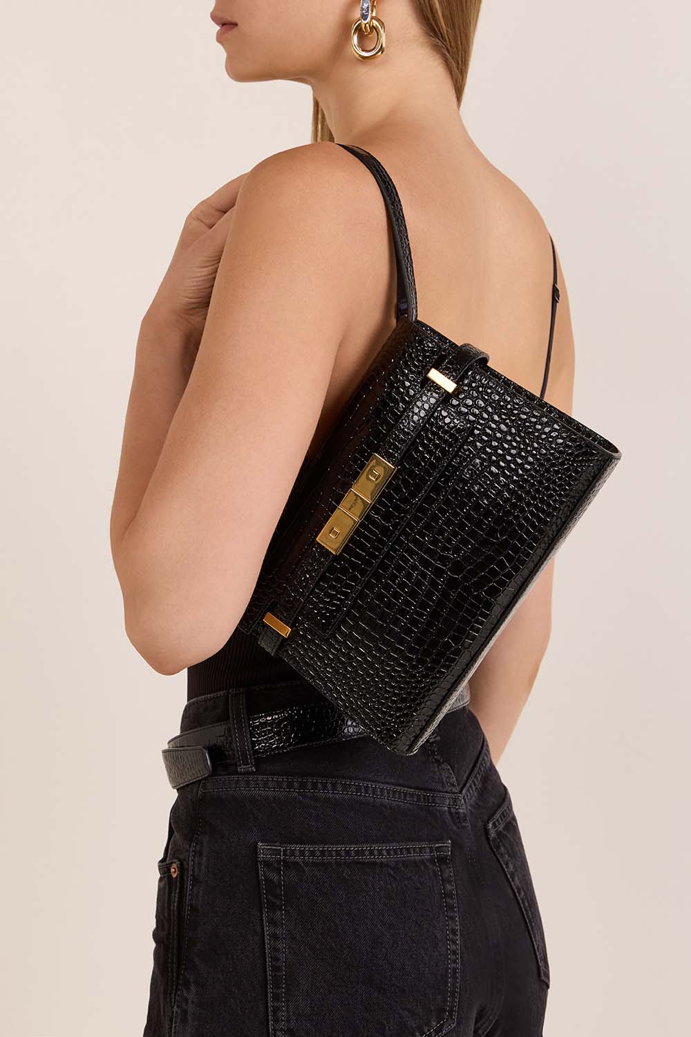 תיק מנהטן קרוקו סמול